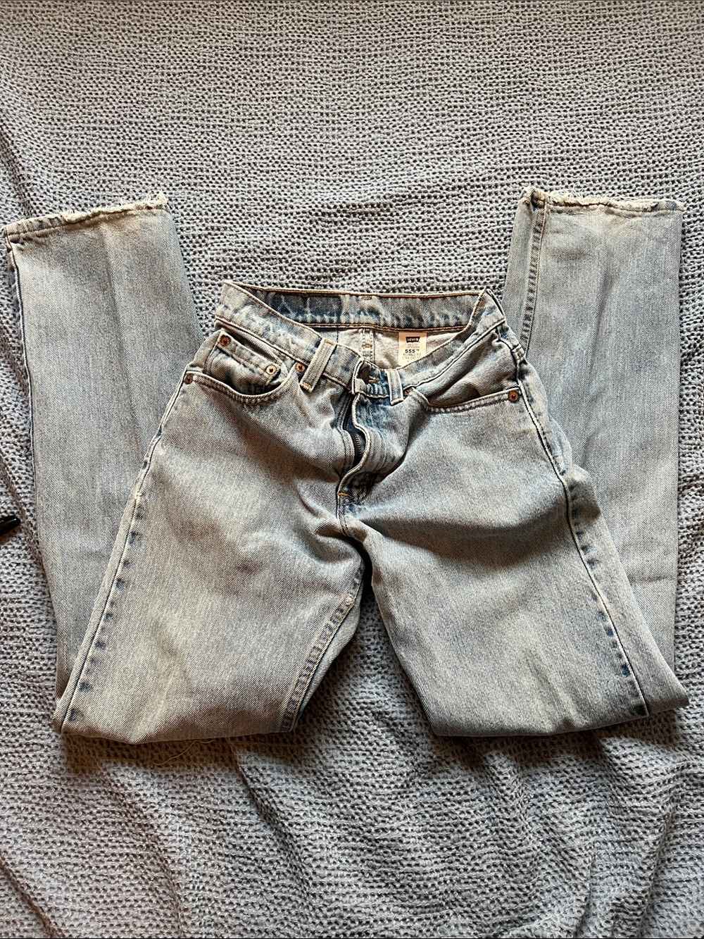 Levi's 555 Relaxed Fit Straight Leg Light Blue Jeans
